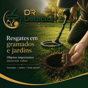 Resgate de chave perdida em gramado